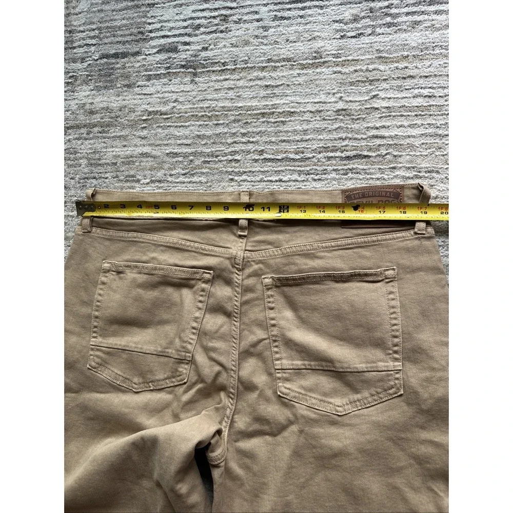 DEVIL-DOG Dungarees Men's Khaki Chino Shorts Size 38 Flat Front Stretch Cotton
